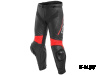 Брюки кож. DELTA 3 PERF BLACK/BLACK/FLUO-RED