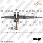 Вал коленчатый в сборе 2Т AD50, AF50, AG50; ADDRESS, SEPIA (+ игольчатый подшипн