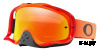 Очки для мотокросса OAKLEY Crowbar Solid красные-оранжевые / оранжевая Iridium  (OO7025-68)