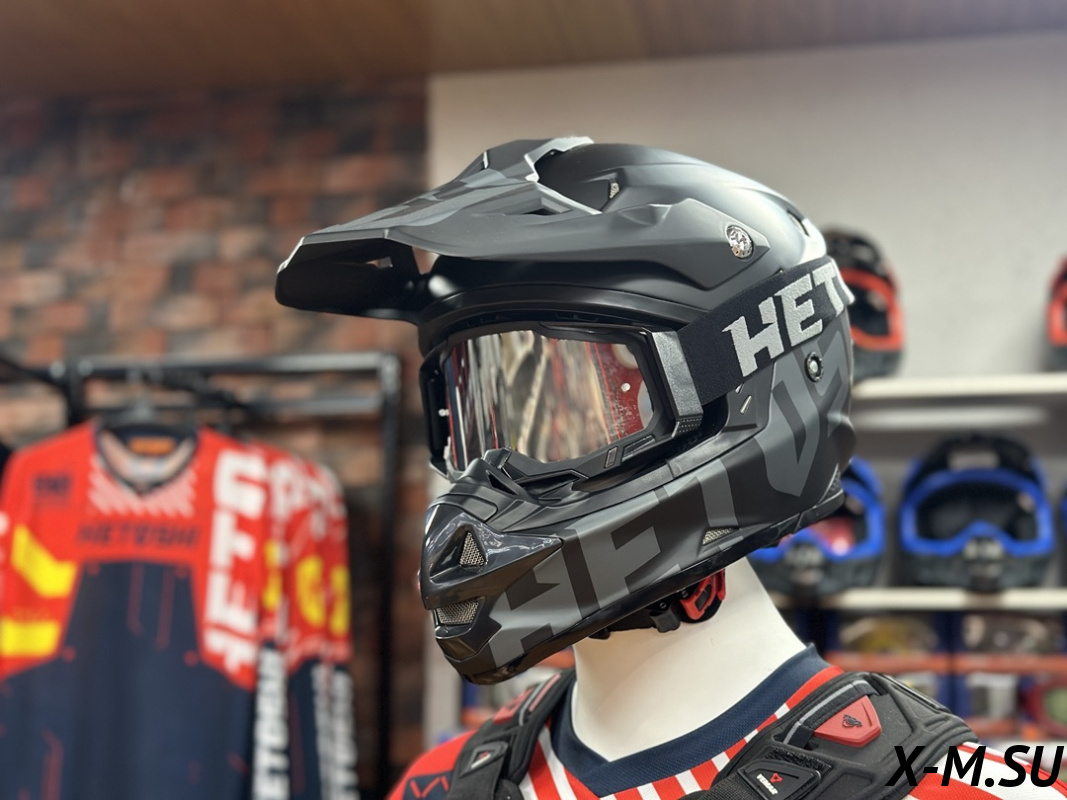 Шлем кроссовый HETOSHI OF836 EXOSS CROSS PRO MX289 цв.Черный Матовый р.XS Шлем кроссовый HETOSHI OF836 EXOSS CROSS PRO MX289 цв.Черный Матовый р.XS